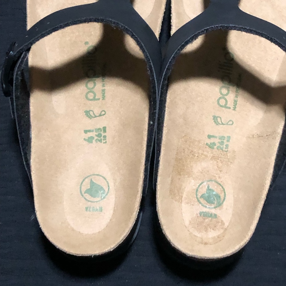 Papillio By BIRKENSTOCK Gizeh Platform Vegan Sandal W-US 10 / M-9 Black NWOB - Picture 4 of 6